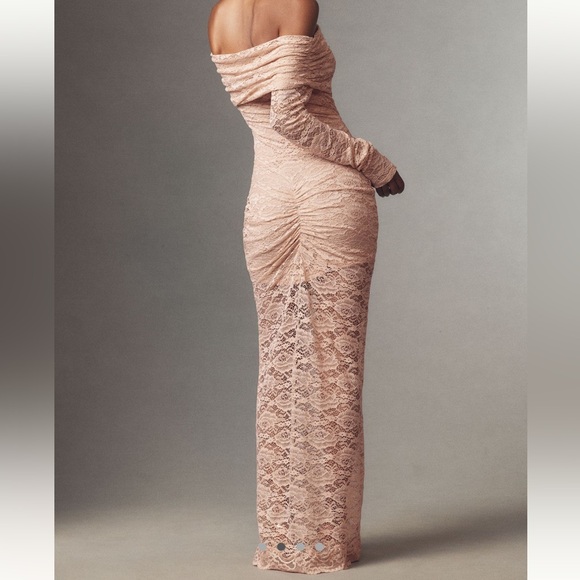 Ronny Kobo Yessenia Off-The-Shoulder Long-Sleeve Lace Maxi Dress. - Picture 2 of 10